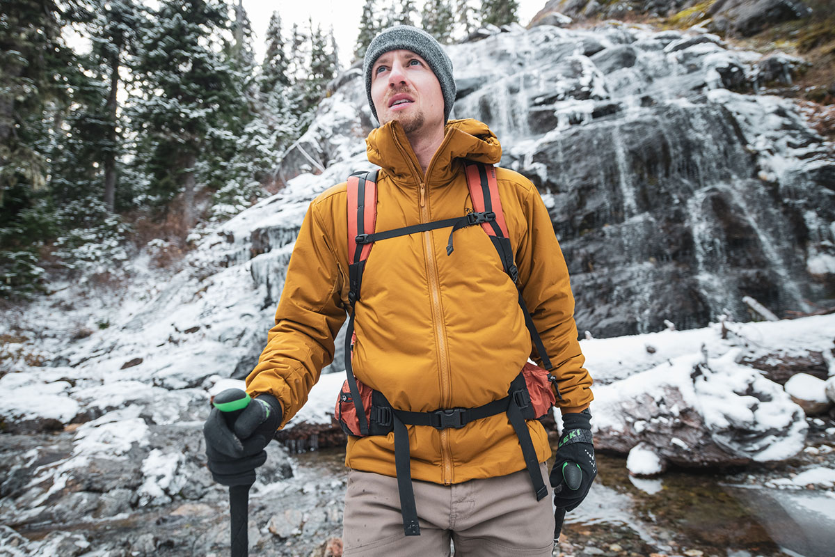 Arc'teryx Atom AR Hoody (in front of waterfall)